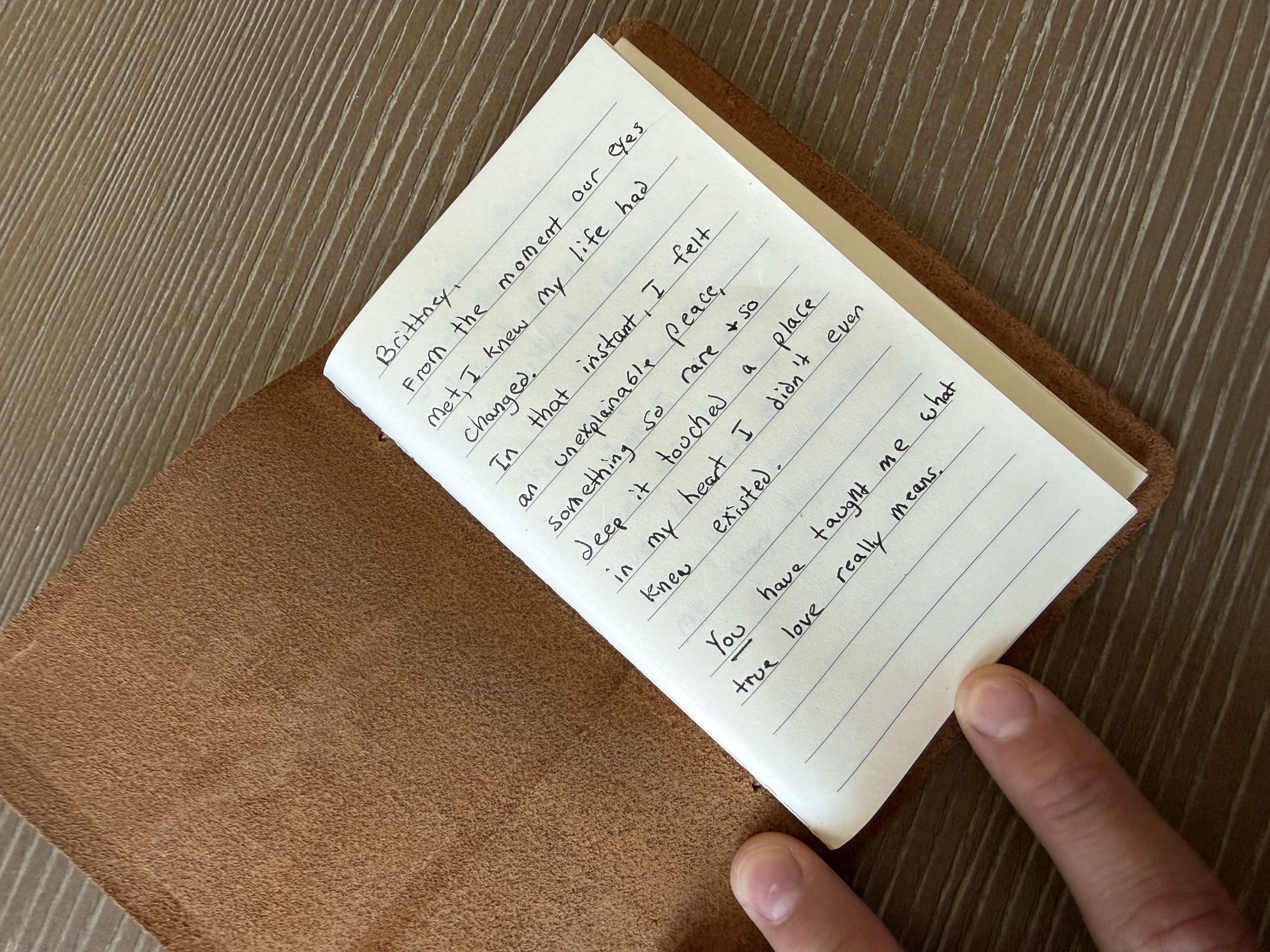 Ben's handwritten vows — page 2
