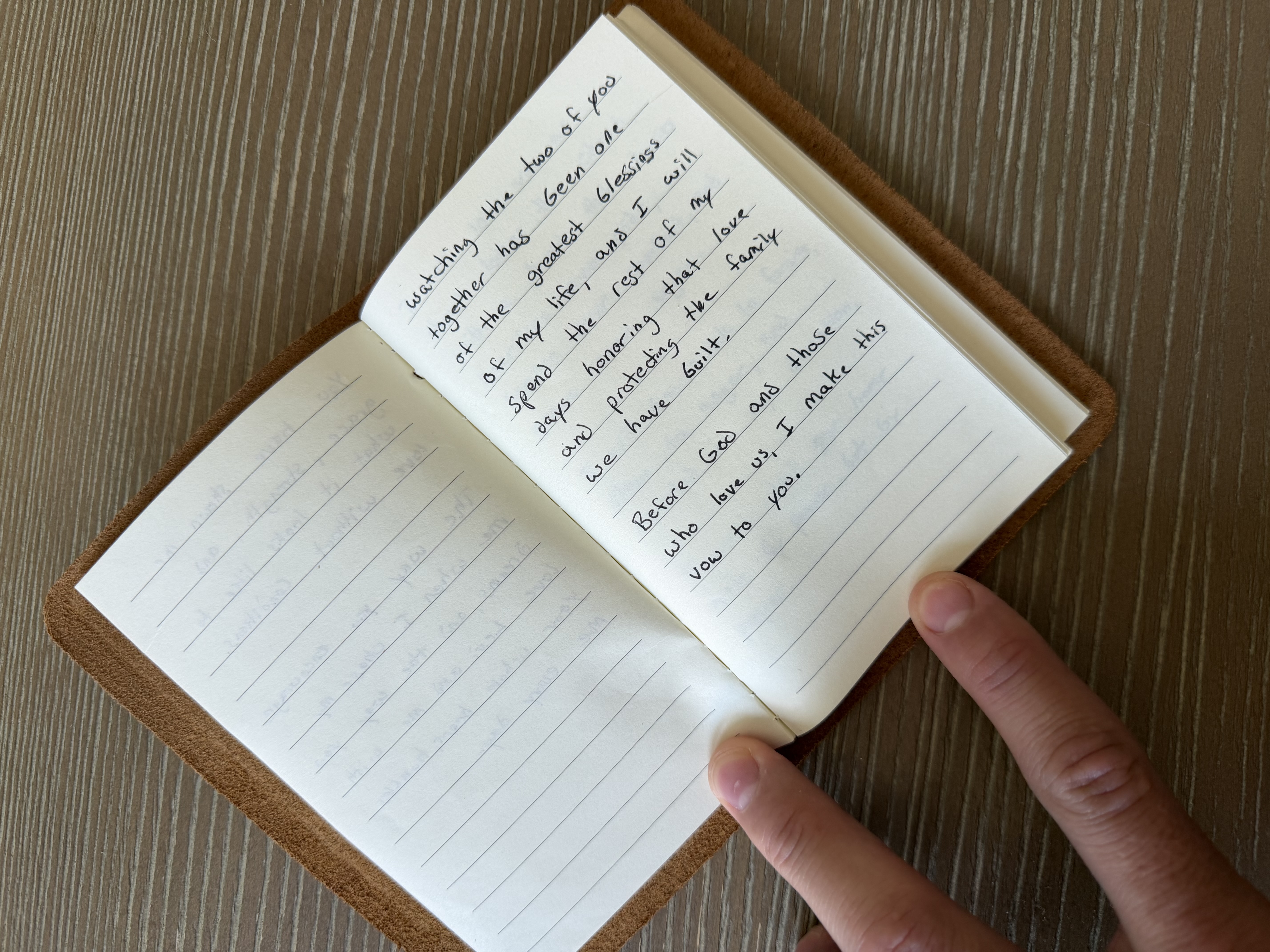 Ben's handwritten vows — page 4