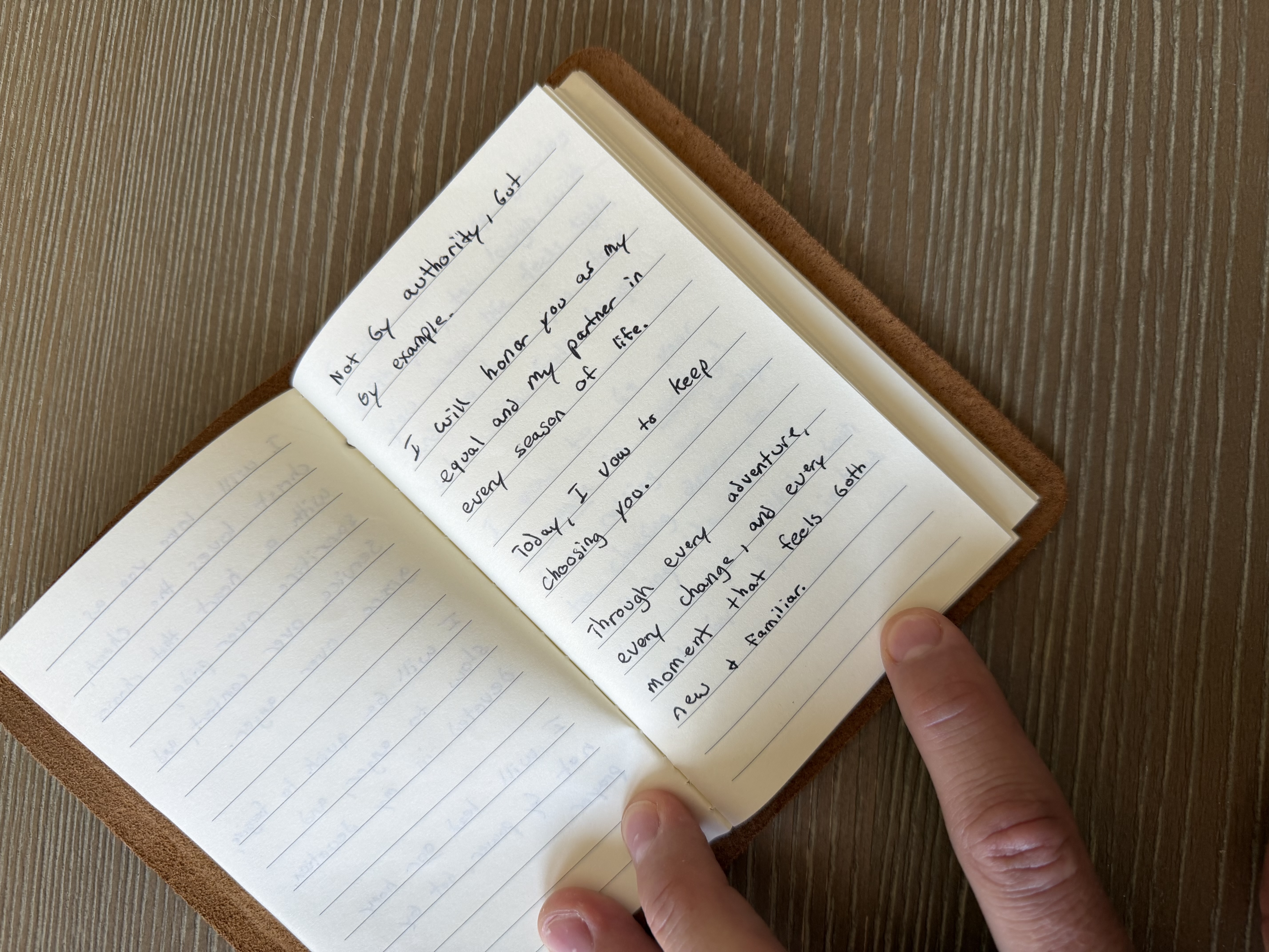 Ben's handwritten vows — page 6