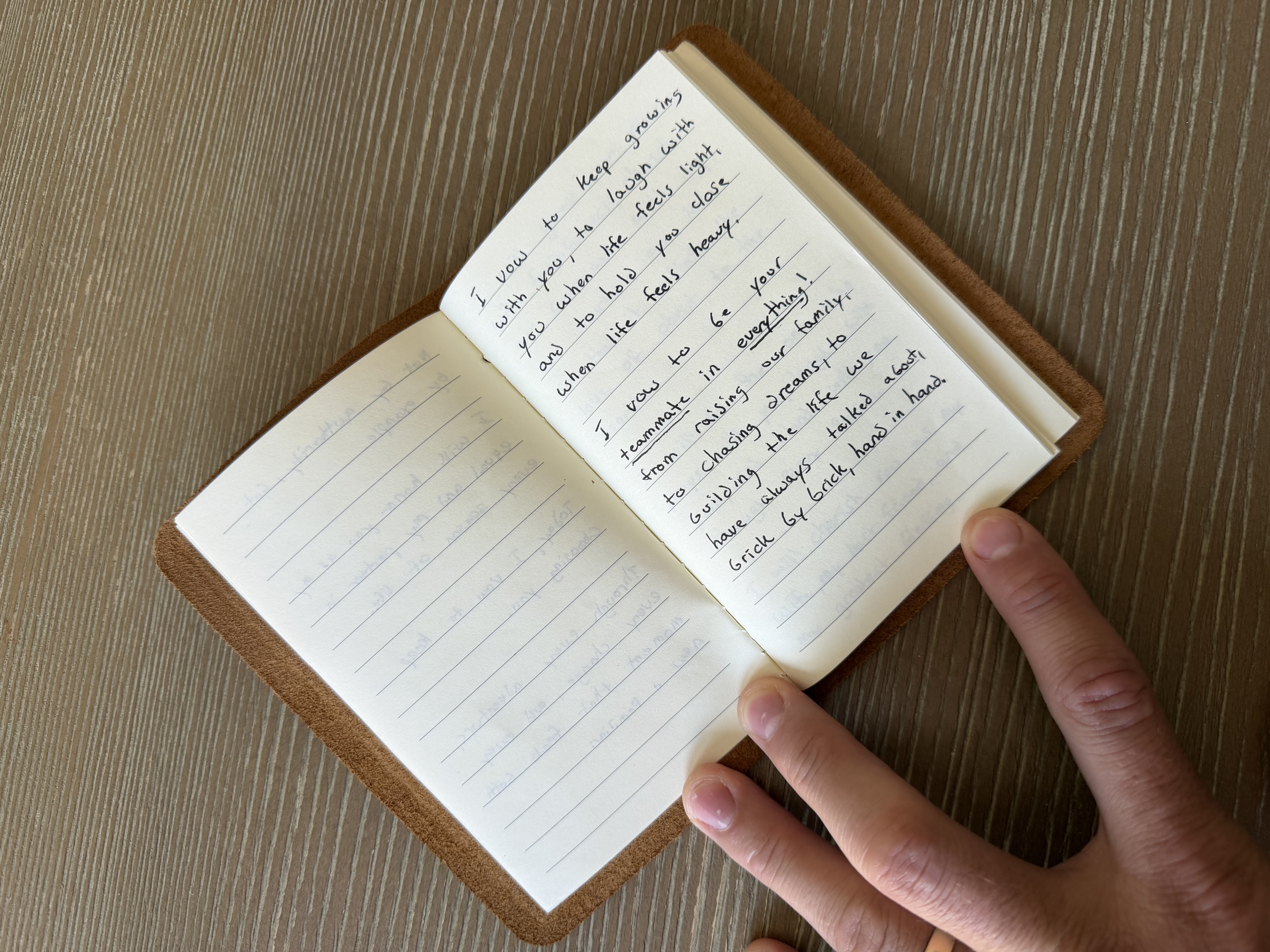 Ben's handwritten vows — page 7