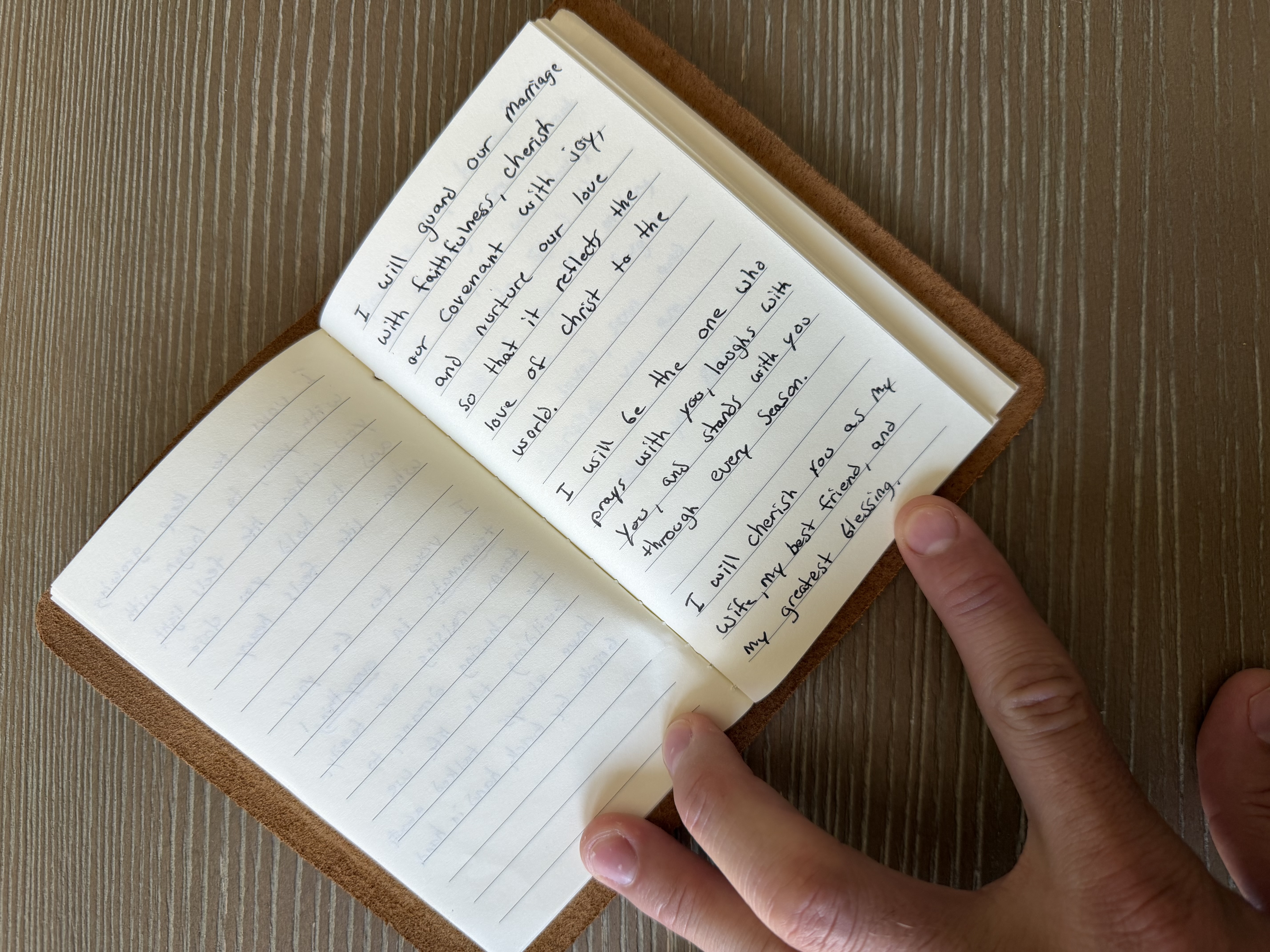 Ben's handwritten vows — page 8