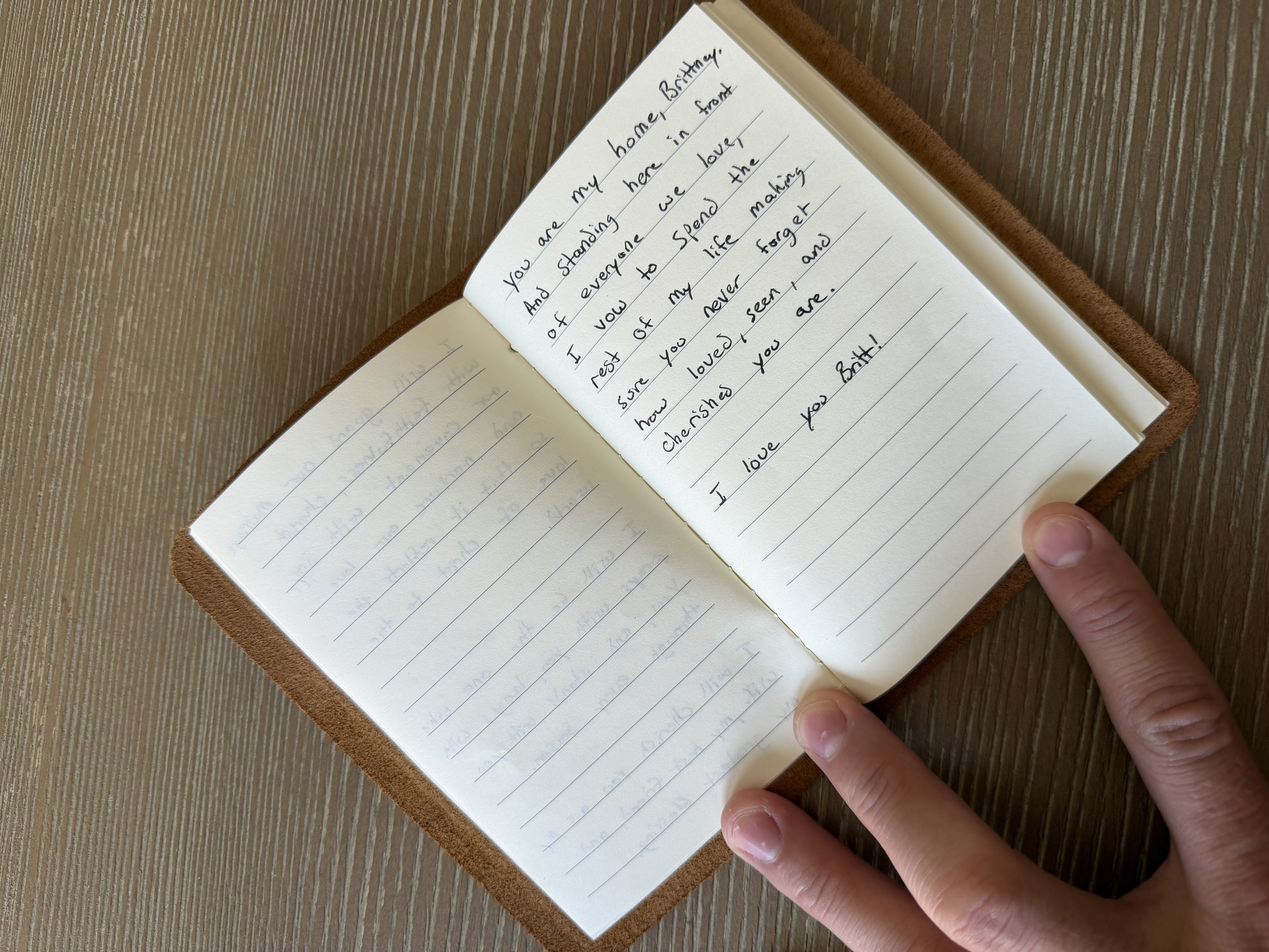 Ben's handwritten vows — page 9