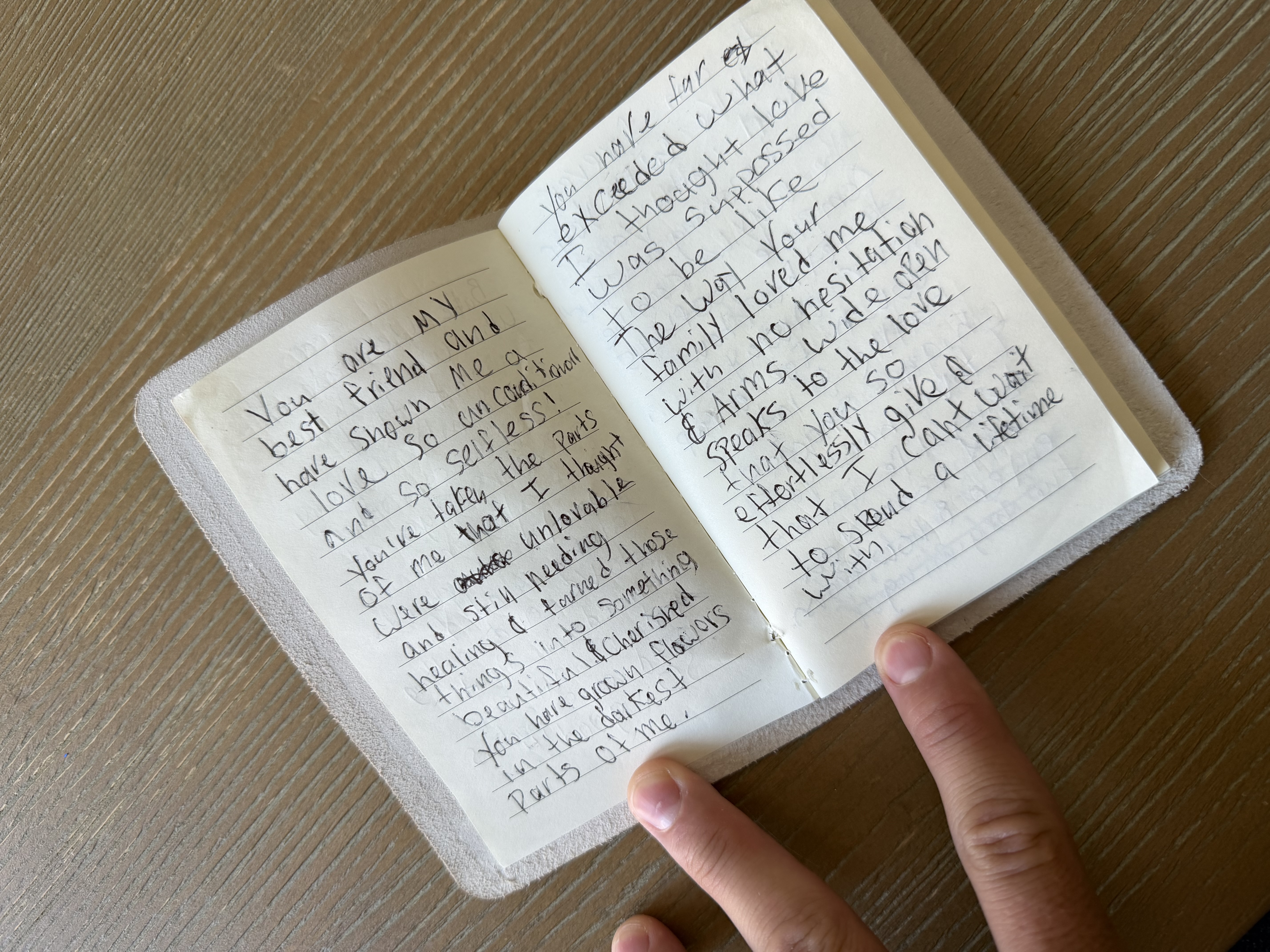Brittney's handwritten vows — page 3