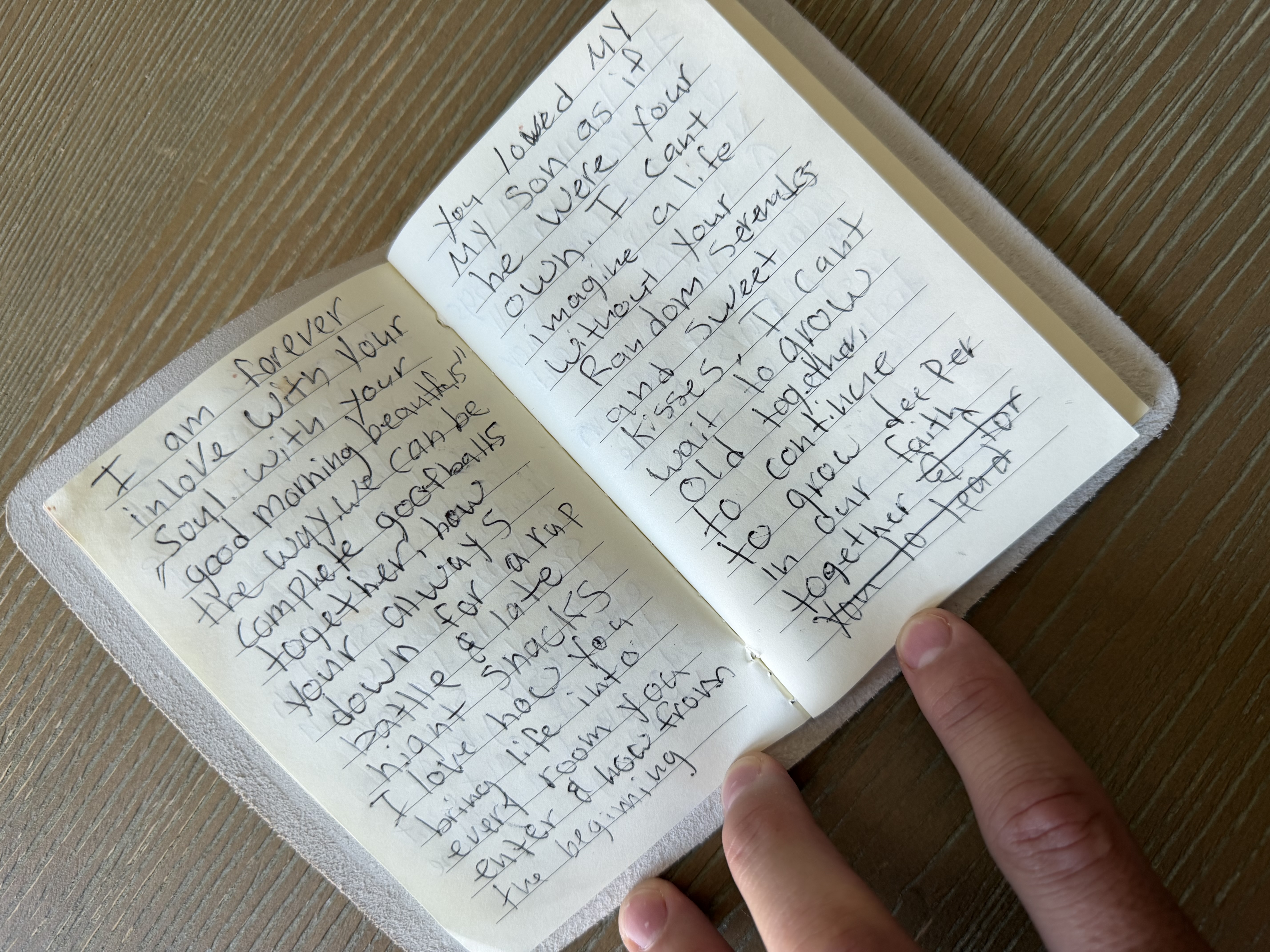 Brittney's handwritten vows — page 4