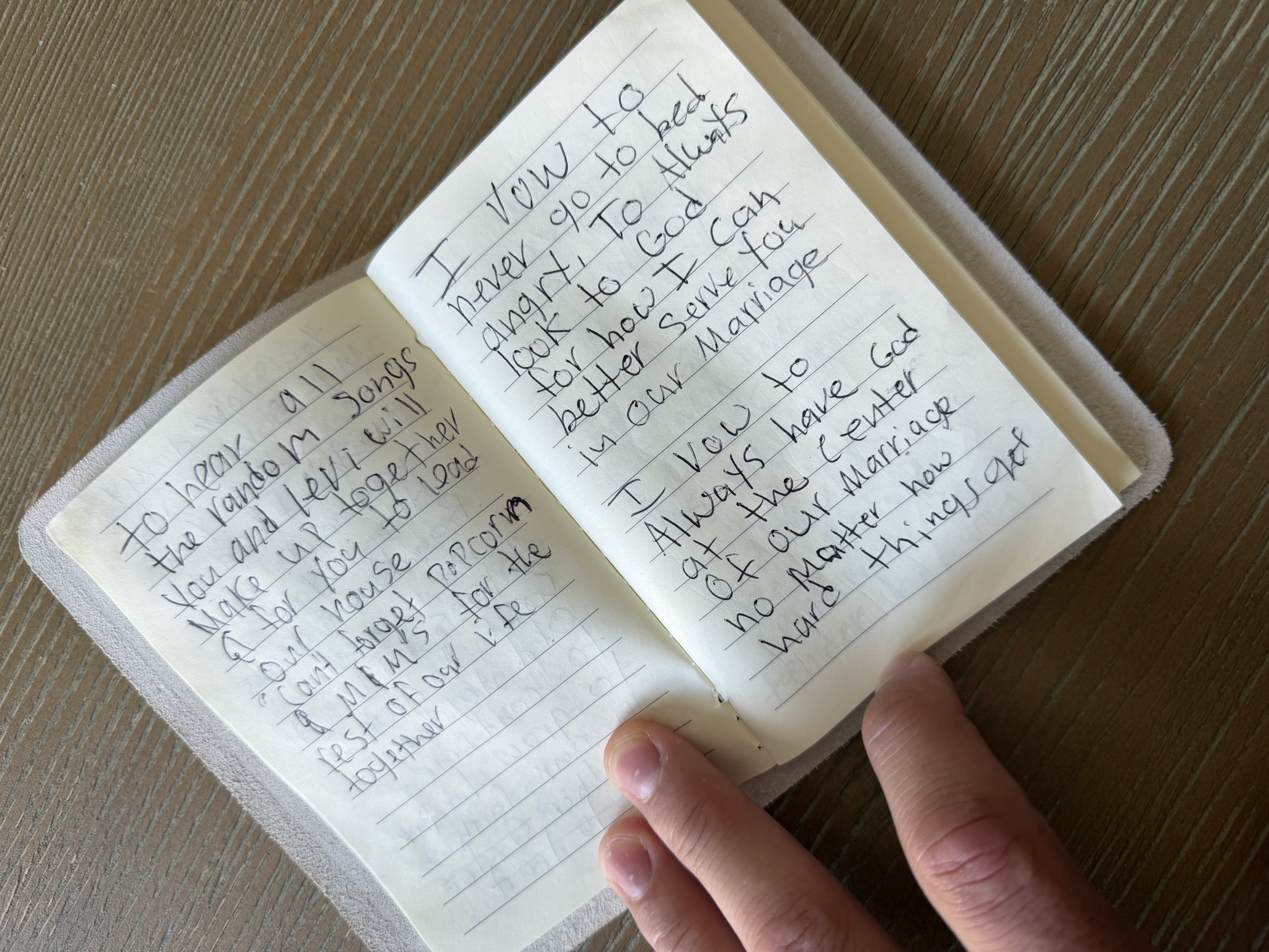 Brittney's handwritten vows — page 5