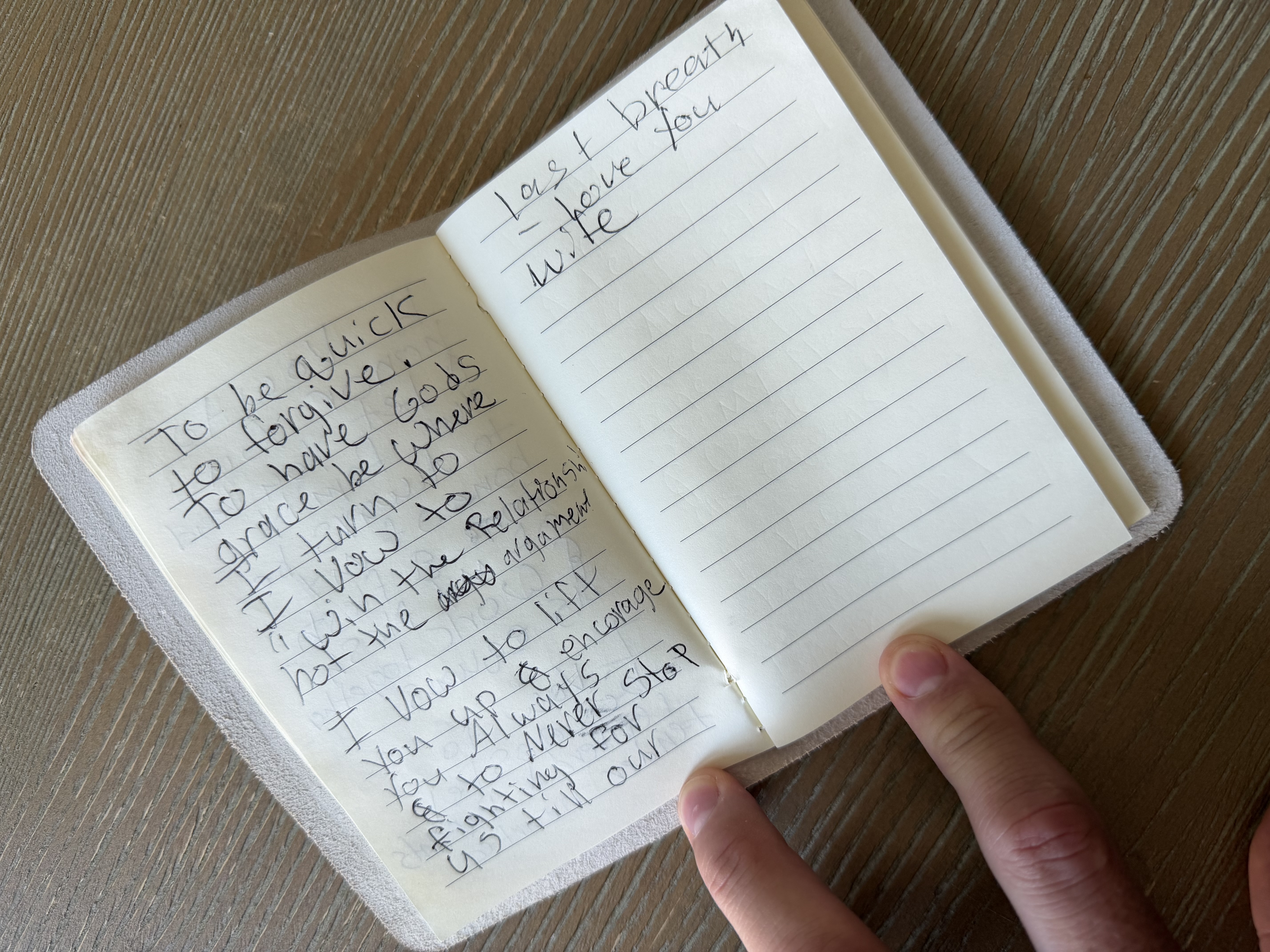 Brittney's handwritten vows — page 7